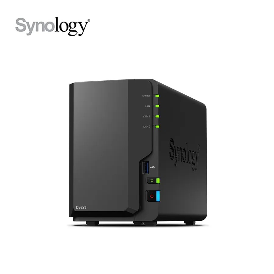 Synology 群暉 DS223 2Bay NAS 四核 2G D4 網路儲存伺服器